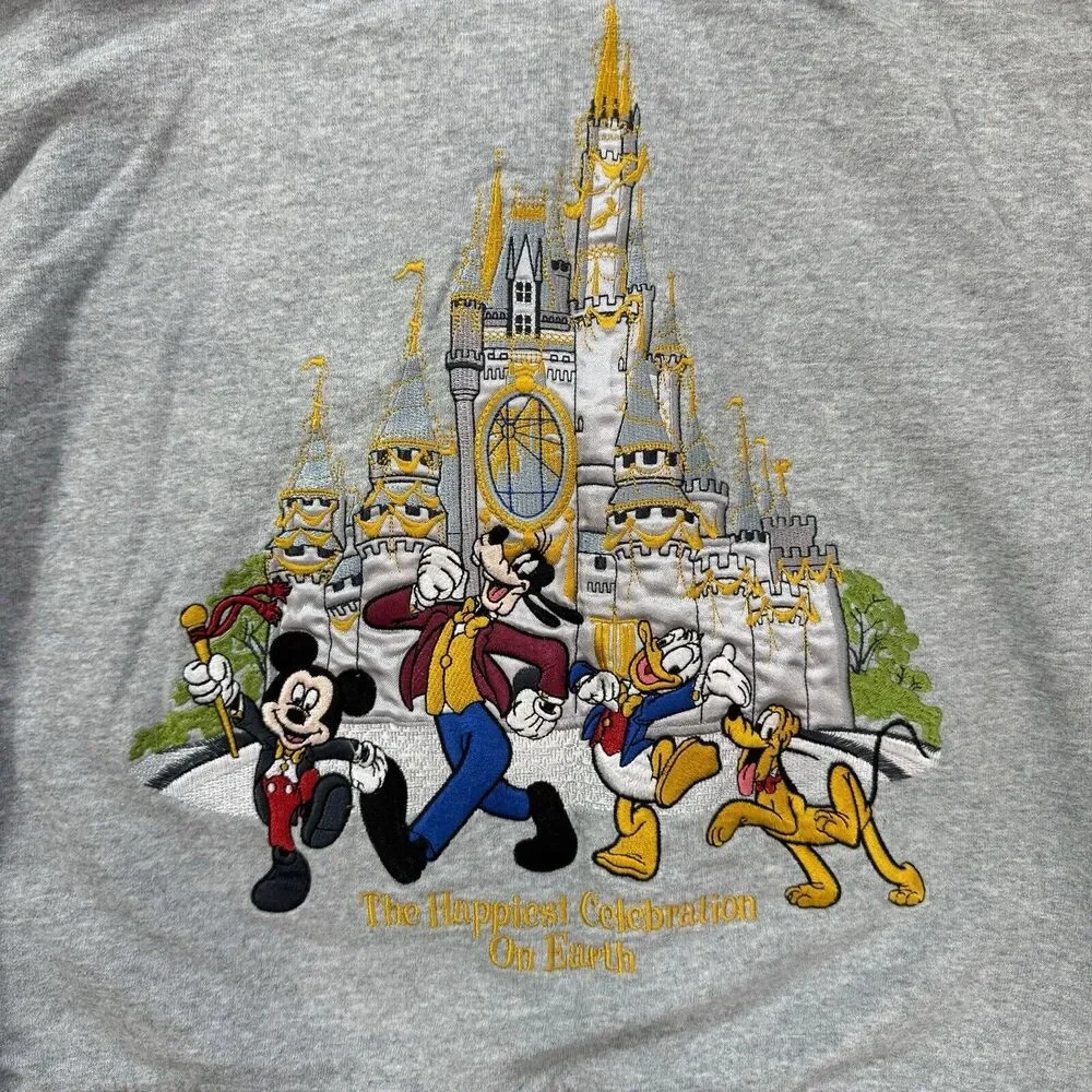 Walt Disney World THE HAPPIEST CELEBRATION ON EARTH Zip Sweatshirt Jacket M